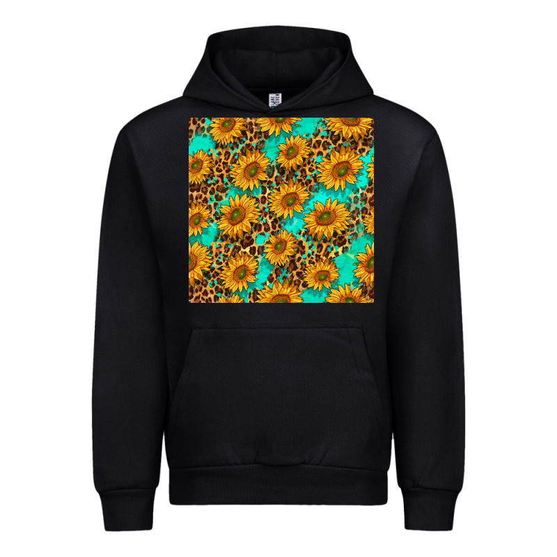Sunflowers And Leopard Western Seamless Pattern Urban Hoodie by BundleAndBundleShop | Teevron