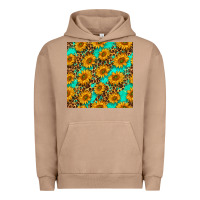Pigment Burro sunflowers and leopard western seamless pattern Urban Hoodie - BundleAndBundleShop