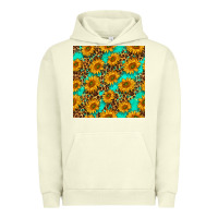 Pigment Pistachio sunflowers and leopard western seamless pattern Urban Hoodie - BundleAndBundleShop