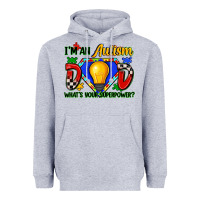 Heather Grey im an autism dad whats your superpower Heavyweight Hoodie - Zillion Design Studio