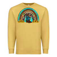 Antique Gold western cowboy boots sunflowers rainbow Premium Sweatshirt - RanaPortraitStore