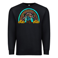 Black western cowboy boots sunflowers rainbow Premium Sweatshirt - RanaPortraitStore