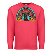 Western Cowboy Boots Sunflowers Rainbow Premium Sweatshirt | Teevron