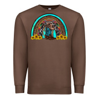 Chestnut western cowboy boots sunflowers rainbow Premium Sweatshirt - RanaPortraitStore