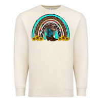 Sandshell western cowboy boots sunflowers rainbow Premium Sweatshirt - RanaPortraitStore