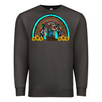 Smoke western cowboy boots sunflowers rainbow Premium Sweatshirt - RanaPortraitStore