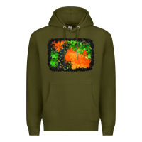 Army Green halloween mystic symbol background Premium Hoodie - BundleAndBundleShop