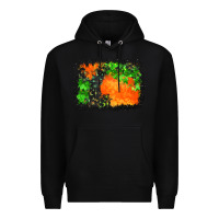 Black halloween mystic symbol background Premium Hoodie - BundleAndBundleShop