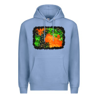 Colony Blue halloween mystic symbol background Premium Hoodie - BundleAndBundleShop
