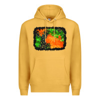 Mustard halloween mystic symbol background Premium Hoodie - BundleAndBundleShop