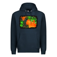 Navy halloween mystic symbol background Premium Hoodie - BundleAndBundleShop