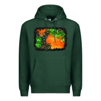 Sports Green halloween mystic symbol background Premium Hoodie - BundleAndBundleShop