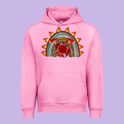 Firefighter Rainbow Urban Hoodie Designed By Artiststas