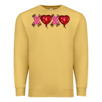 Antique Gold valentine's day xoxo heart balloon Premium Sweatshirt - RanaPortraitStore
