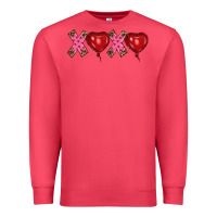 Cardinal valentine's day xoxo heart balloon Premium Sweatshirt - RanaPortraitStore