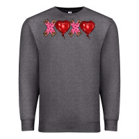 Charcoal Heather valentine's day xoxo heart balloon Premium Sweatshirt - RanaPortraitStore