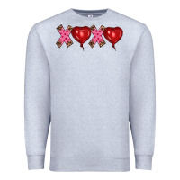 Heather Grey valentine's day xoxo heart balloon Premium Sweatshirt - RanaPortraitStore