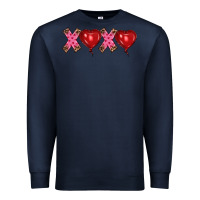 Navy valentine's day xoxo heart balloon Premium Sweatshirt - RanaPortraitStore