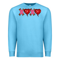 Ocean Blue valentine's day xoxo heart balloon Premium Sweatshirt - RanaPortraitStore