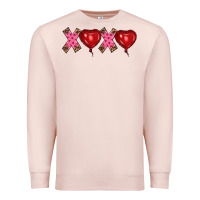 Pale Pink valentine's day xoxo heart balloon Premium Sweatshirt - RanaPortraitStore