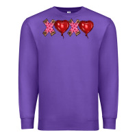 Purple valentine's day xoxo heart balloon Premium Sweatshirt - RanaPortraitStore