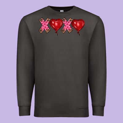 Valentine's Day Xoxo Heart Balloon Premium Sweatshirt Designed By Ranaportraitstore