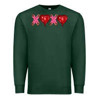 Sports Green valentine's day xoxo heart balloon Premium Sweatshirt - RanaPortraitStore