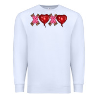 White valentine's day xoxo heart balloon Premium Sweatshirt - RanaPortraitStore