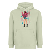 Matcha western pink with stars and cowgirl Heavyweight Hoodie - texasbilliewilder