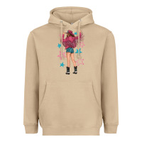 Mushroom western pink with stars and cowgirl Heavyweight Hoodie - texasbilliewilder