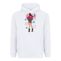 Western Pink With Stars And Cowgirl Heavyweight Hoodie | Teevron