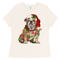Bone Christmas english bulldog Ladies Tee - BarkalooDesign
