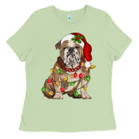 Matcha Christmas english bulldog Ladies Tee - BarkalooDesign