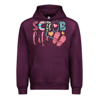 Mauve Wine scrub life Urban Hoodie - BundleAndBundleShop