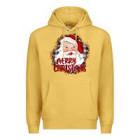 Antique Gold merry christmas santa Premium Hoodie - JahusDesignShop