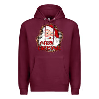 Burgundy merry christmas santa Premium Hoodie - JahusDesignShop