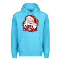 Ocean Blue merry christmas santa Premium Hoodie - JahusDesignShop