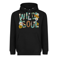 Black western wild soul with sunflowers Heavyweight Hoodie - texasbilliewilder