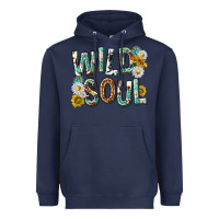 Navy western wild soul with sunflowers Heavyweight Hoodie - texasbilliewilder