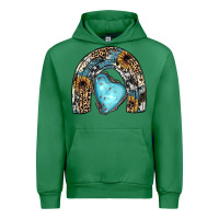 Emerald sunflower gemstone rainbow Urban Hoodie - JahusDesignShop