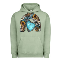 Pigment Oil Green sunflower gemstone rainbow Urban Hoodie - JahusDesignShop