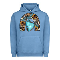 Pigment Pebble Blue sunflower gemstone rainbow Urban Hoodie - JahusDesignShop