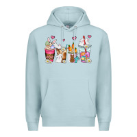 Blue Mist easter coffee cups Premium Hoodie - AdoDesignShop