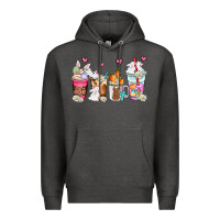 Charcoal Heather easter coffee cups Premium Hoodie - AdoDesignShop
