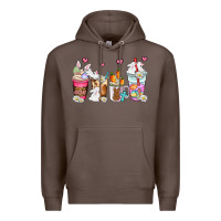 Coffee easter coffee cups Premium Hoodie - AdoDesignShop