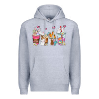 Heather Grey easter coffee cups Premium Hoodie - AdoDesignShop