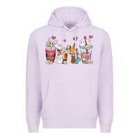 Lilac easter coffee cups Premium Hoodie - AdoDesignShop