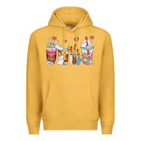 Mustard easter coffee cups Premium Hoodie - AdoDesignShop