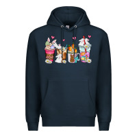 Navy easter coffee cups Premium Hoodie - AdoDesignShop