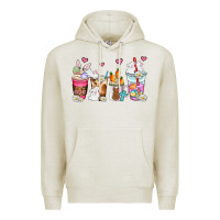 Oatmeal Heather easter coffee cups Premium Hoodie - AdoDesignShop